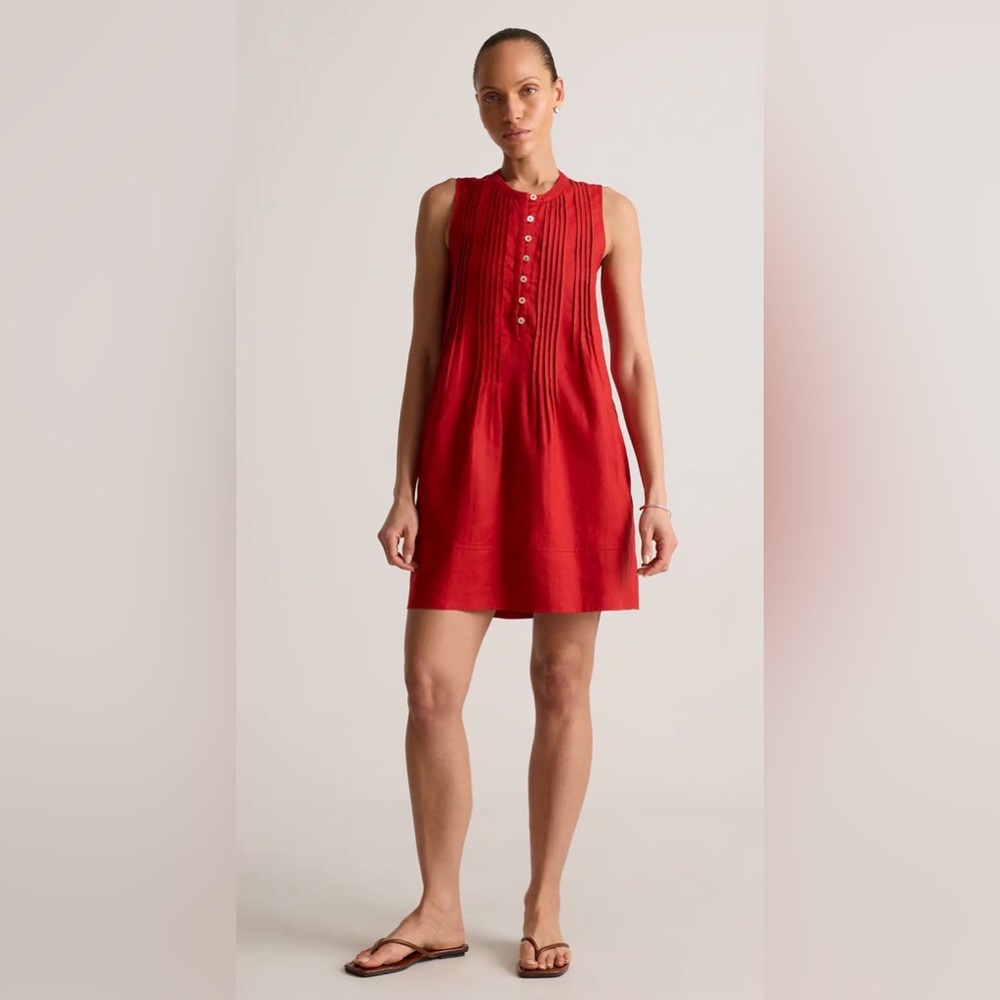 Quince 100% European Linen Sleeveless Swing Dress - size S